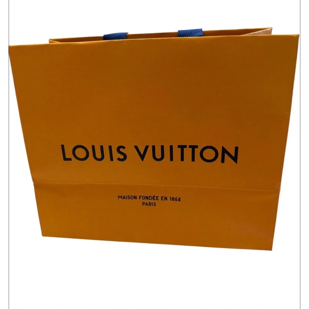 Louis Vuitton LV Small Brown Gift Box Set Ribbon Bag 3.5x5.5 Authentic